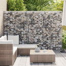 gabionvæg med dæksler 300x30x200 cm galvaniseret stål
