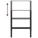 stel til arbejdsbænk 2 stk. 55x(69-95,5) cm metal sort