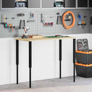 stel til arbejdsbænk 2 stk. 55x(69-95,5) cm metal sort