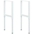 stel til arbejdsbænk 2 stk. 55x(69-95,5) cm metal grå