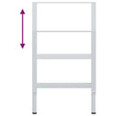 stel til arbejdsbænk 2 stk. 55x(69-95,5) cm metal grå