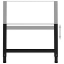 stel til arbejdsbænk 2 stk. 85x(69-95,5) cm metal sort