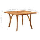 havebord 120x120x75 cm massivt akacietræ
