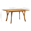 havebord 150x90x75 cm massivt akacietræ