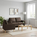 sofasæt 2 dele stof brun