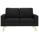sofasæt 2 dele stof sort