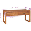 tv-bord 100x40x45 cm massivt teaktræ