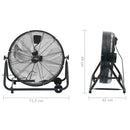 industriel ventilator 60 cm 172,5 W sort