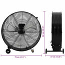 industriel ventilator 77 cm 187,7 W sort