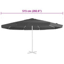 udskiftningsdug til parasol 515 cm antracitgrå