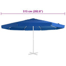 udskiftningsdug til parasol 515 cm azurblå