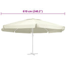 udskiftningsdug til parasol 610 cm sandfarvet