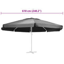 parasoldug 610 cm antracitgrå