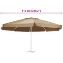 parasoldug 610 cm gråbrun