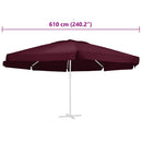 udskiftningsdug til parasol 610 cm bordeaux