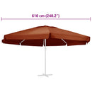 parasoldug 610 cm terracottafarvet