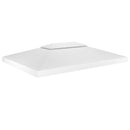 pavillontopdække i 2 lag 4x3 m 310 g/m² hvid