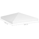 pavillontopdække 270 g/m² 3x3 m hvid