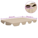 baldakin til havegynge 188/168x145/110 cm beige