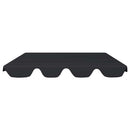 baldakin til havegynge 188/168x145/110 cm sort
