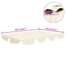 baldakin til havegynge 150/130x105/70 cm cremefarvet