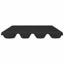 baldakin til havegynge 150/130x105/70 cm sort