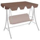 baldakin til havegynge 150/130x105/70 cm brun