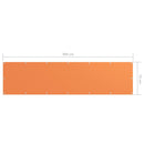 altanafskærmning 75x300 cm oxfordstof orange