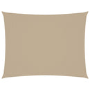 solsejl 6x7 m rektangulær oxfordstof beige