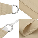 solsejl 6x7 m rektangulær oxfordstof beige