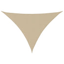 solsejl 3,5x3,5x4,9 m trekantet oxfordstof beige