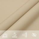 solsejl 3,5x3,5x4,9 m trekantet oxfordstof beige