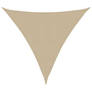 solsejl 4x4x4 m oxfordstof trekantet beige