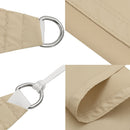 solsejl 4x4x4 m oxfordstof trekantet beige