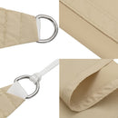 solsejl 5x7x7 m trekantet oxfordstof beige