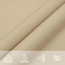solsejl 5x7x7 m trekantet oxfordstof beige