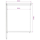 udendørs rullegardin 60x140 cm HDPE hvid