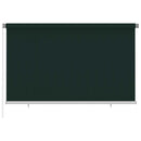 udendørs rullegardin 245 (B) x 140 (H) cm HDPE mørkegrøn