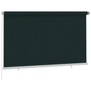 udendørs rullegardin 245 (B) x 140 (H) cm HDPE mørkegrøn