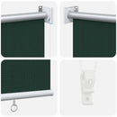 Udendørs rullegardin 145 (B) x 230 (H) cm HDPE mørkegrøn