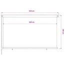 udendørs rullegardin 245 (B) x 140 (H) cm sort