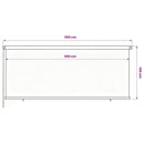 udendørs rullegardin 355 (B) x 140 (H) cm sort