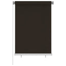 udendørs rullegardin 100x140 cm HDPE brun