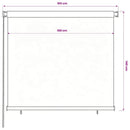 udendørs rullegardin 160x140 cm HDPE brun