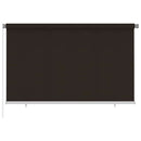 udendørs rullegardin 245 (B) x 140 (H) cm HDPE brun