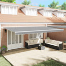 Markiseramme Hvid 600 × 350 cm Aluminium