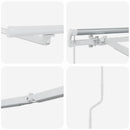 Markiseramme med LED -strimmellys Hvid 300 x 250 cm Aluminium