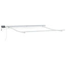 Markiseramme med LED -strimmellys Hvid 300 x 250 cm Aluminium