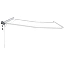 Markiseramme med LED -strimmellys Hvid 300 x 250 cm Aluminium