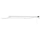 Markiseramme med LED -strimmellys Hvid 450 × 300 cm Aluminium